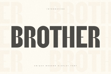 Brother - Unique Modern Display Font - Font for branding