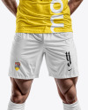 Soccer Player Wearing a Full Kit Mockup