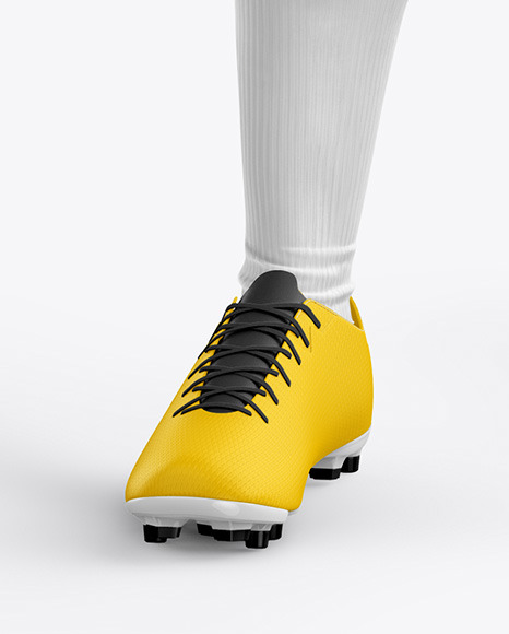 Soccer Player Wearing a Full Kit Mockup
