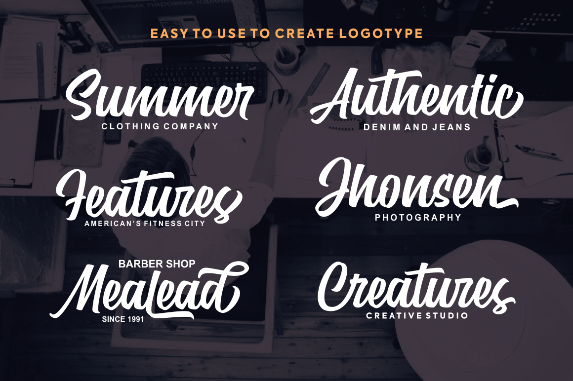 Crutsen Font on Yellow Images Creative Store