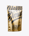 Metallic Coffee Bag W/ Valve Mockup - Half Side View