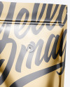 Metallic Coffee Bag W/ Valve Mockup - Half Side View