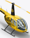 Helicopter Mockup - Half Side View (High-Angle Shot)