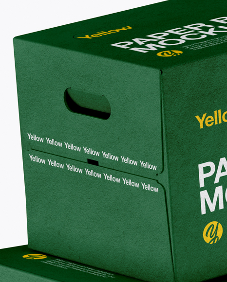 Three Matte Paper Boxes Mockup