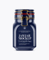 900ml Glossy Ceramic Jam Jar w/ Clamp Lid Mockup - Side View 900ml Glossy Ceramic Jam Jar w/ Clamp Lid Mockup - Side View