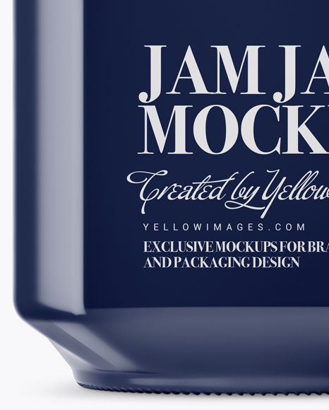 900ml Glossy Ceramic Jam Jar w/ Clamp Lid Mockup - Side View 900ml Glossy Ceramic Jam Jar w/ Clamp Lid Mockup - Side View
