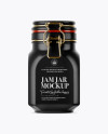900ml Matte Ceramic Jam Jar w/ Clamp Lid Mockup - Side View 900ml Matte Ceramic Jam Jar w/ Clamp Lid Mockup - Side View