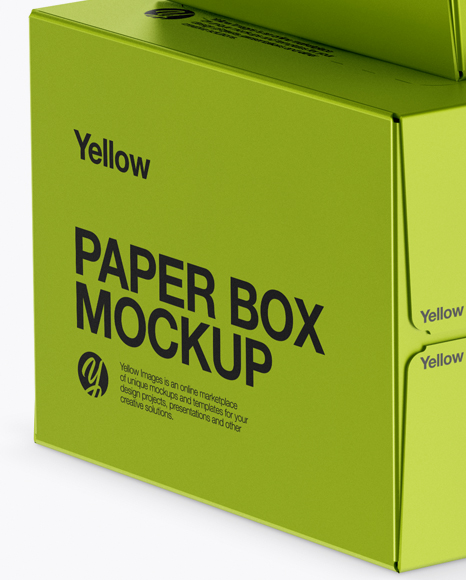 Three Metallic Paper Boxes Mockup