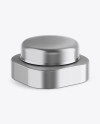Metallic Square Cosmetic Jar Mockup - Halfside View (High-Angle Shot) Metallic Square Cosmetic Jar Mockup - Halfside View (High-Angle Shot)