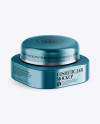 Metallic Square Cosmetic Jar Mockup - Halfside View (High-Angle Shot) Metallic Square Cosmetic Jar Mockup - Halfside View (High-Angle Shot)