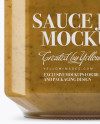 900ml Mustard Sauce Glass Jar w/ Clamp Lid Mockup