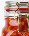 900ml Mexican Beans Glass Jar w/ Clamp Lid Mockup 900ml Mexican Beans Glass Jar w/ Clamp Lid Mockup