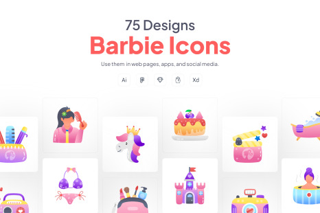 Animated Barbie Icons - Design