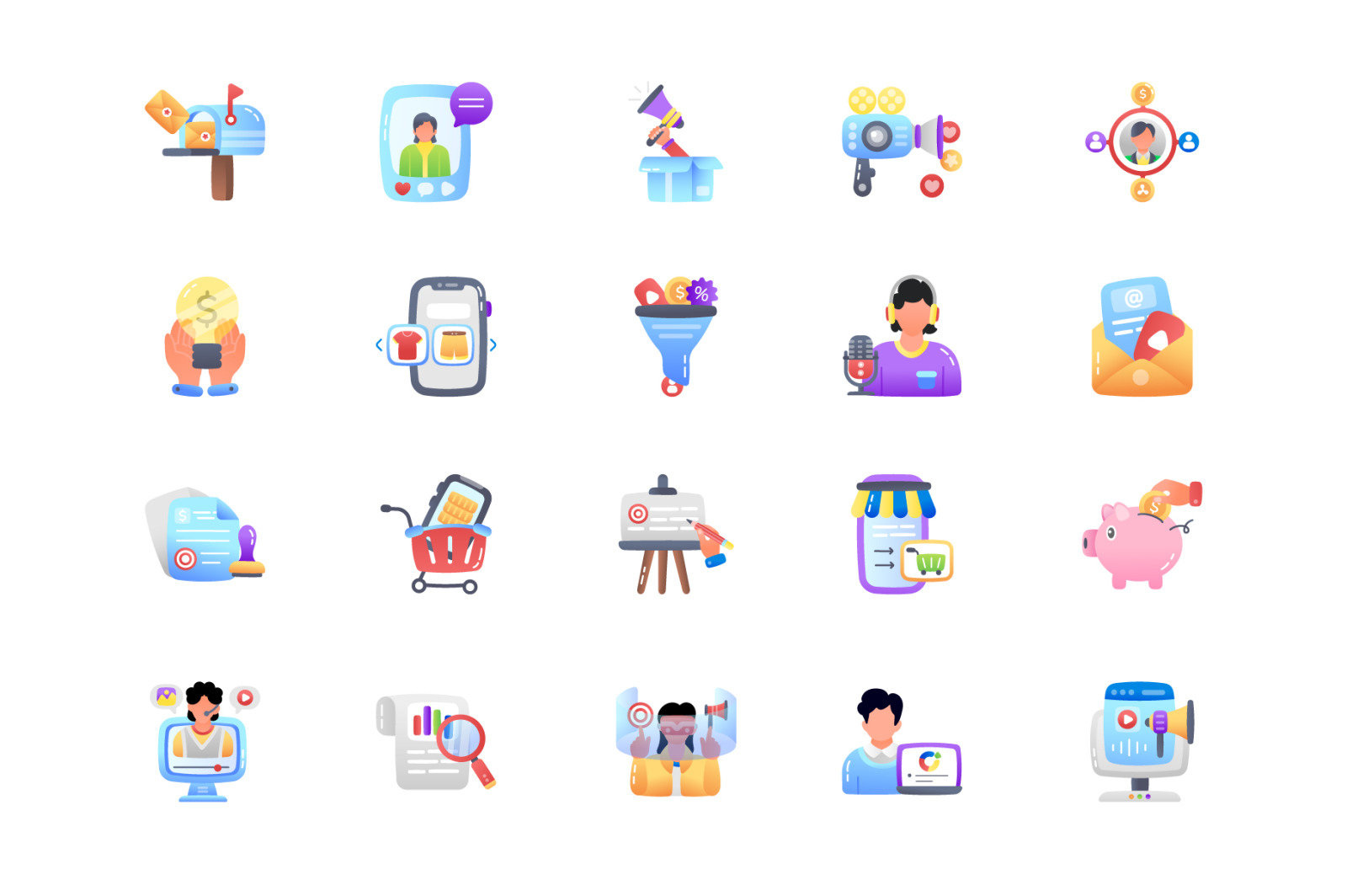 Animated Marketing Icons