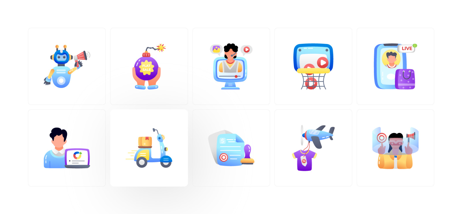 Animated Marketing Icons