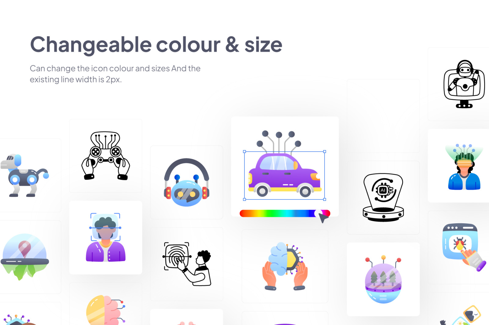 Machine Learning and AI Icons Machine Learning and AI Icons