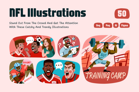 Sports Illustrated NFL Vector Illustrations - Character illustration