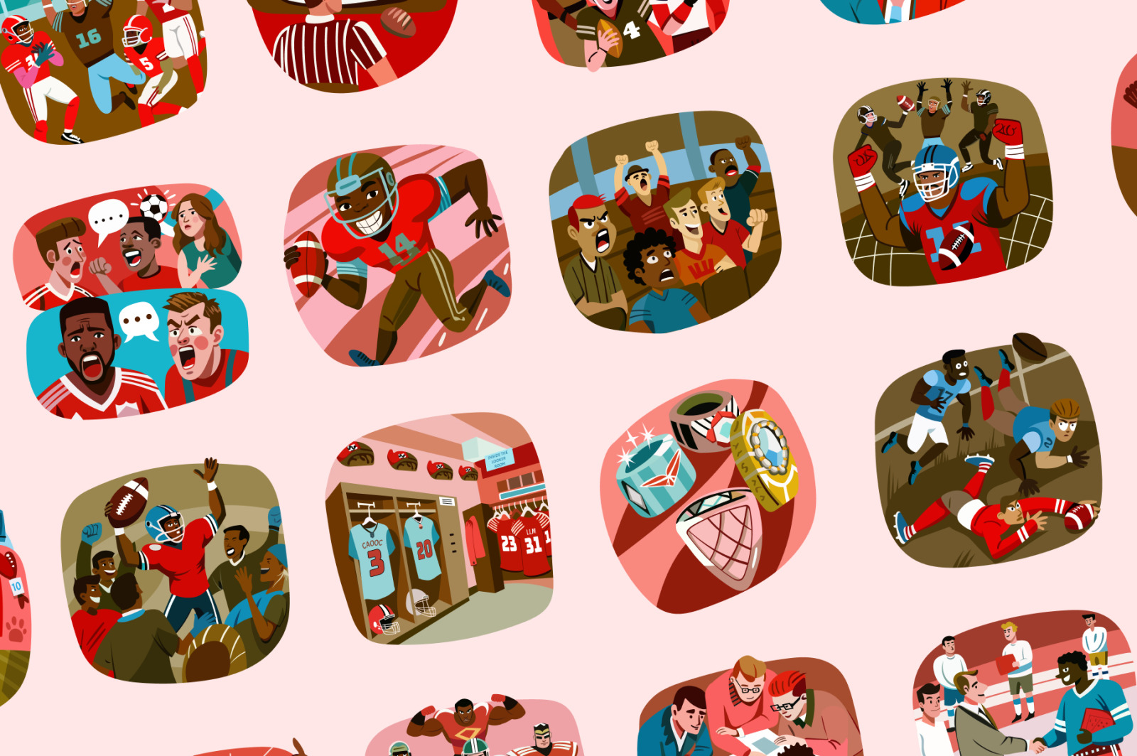 Sports Illustrated NFL Vector Illustrations Sports Illustrated NFL Vector Illustrations