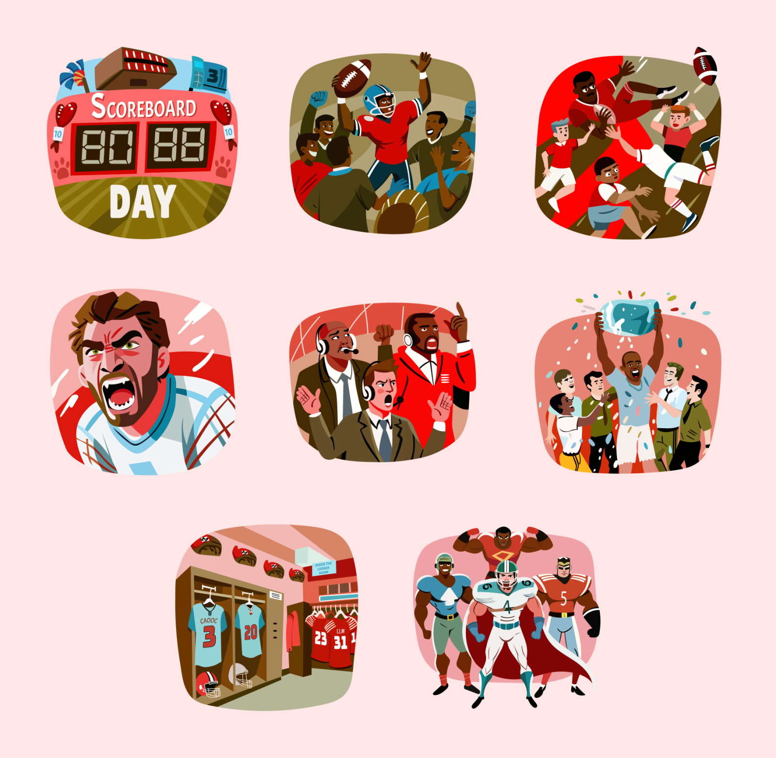 Sports Illustrated NFL Vector Illustrations Sports Illustrated NFL Vector Illustrations