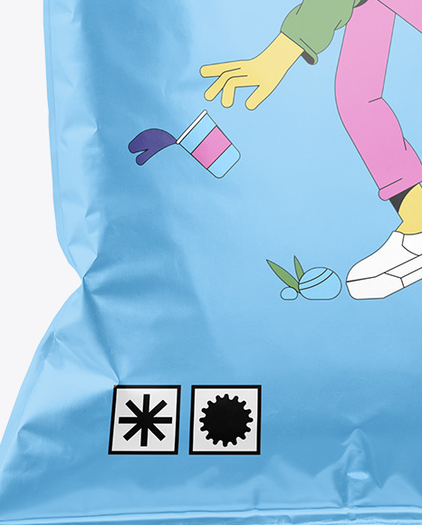 Glossy Food Bag Mockup