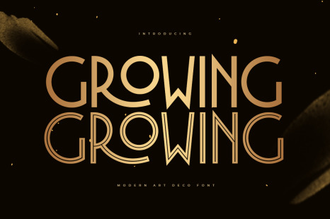 Growing - Luxury Modern Art Deco Font - Brand logo