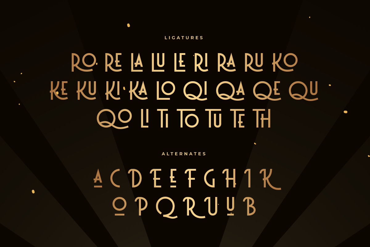 Growing - Luxury Modern Art Deco Font Growing - Luxury Modern Art Deco Font