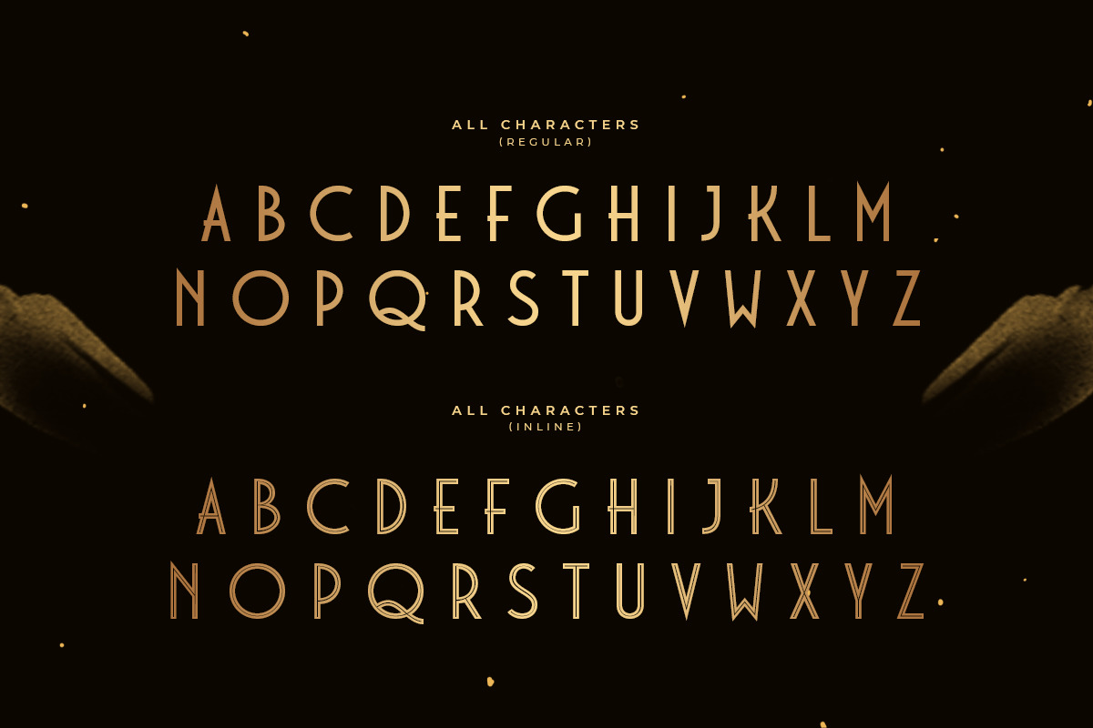 Growing - Luxury Modern Art Deco Font Growing - Luxury Modern Art Deco Font