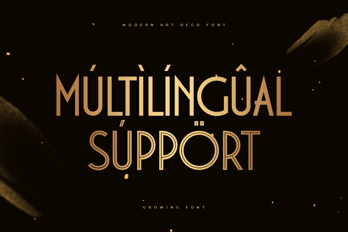 Growing - Luxury Modern Art Deco Font Growing - Luxury Modern Art Deco Font
