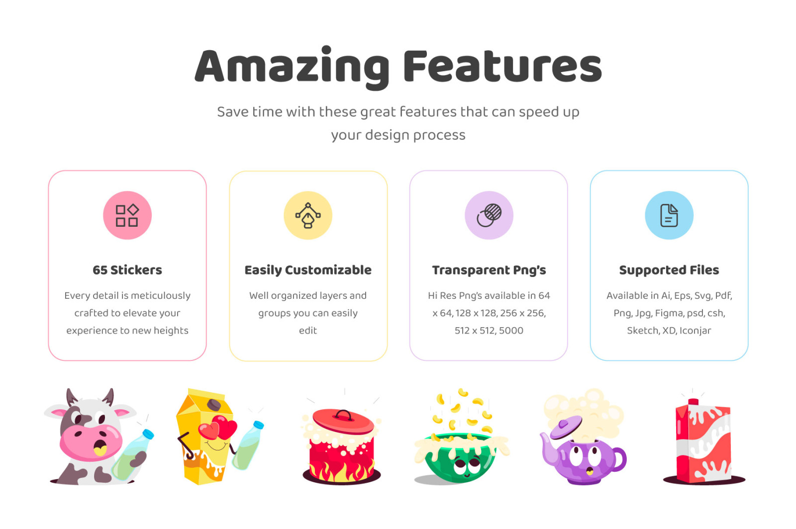 Milk Cartoon Stickers Milk Cartoon Stickers