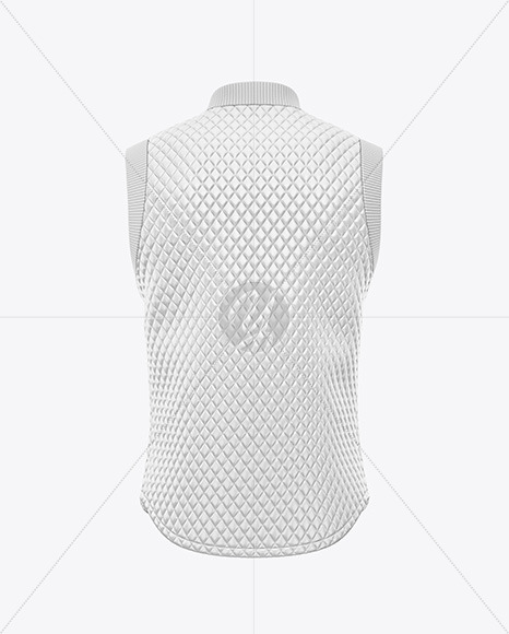 Glossy Quilted Vest Mockup - Back View