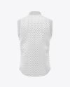 Glossy Quilted Vest Mockup - Back View