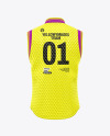 Glossy Quilted Vest Mockup - Back View