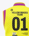 Glossy Quilted Vest Mockup - Back View