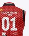 Glossy Quilted Vest Mockup - Back View