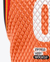 Glossy Quilted Vest Mockup - Back View