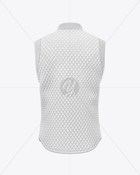 Matte Quilted Vest Mockup - Back View