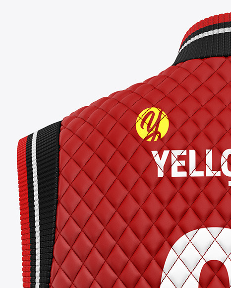 Matte Quilted Vest Mockup - Back View