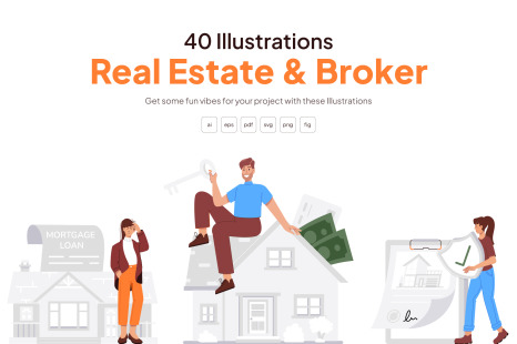 Real Estate and Broker Illustrations - Estate