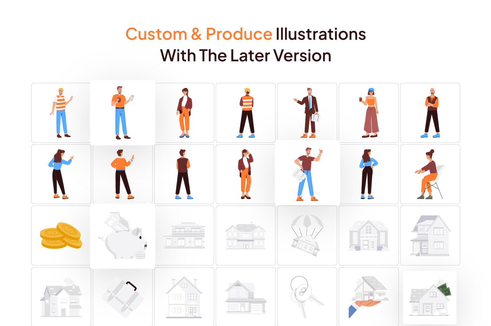 Real Estate and Broker Illustrations Real Estate and Broker Illustrations