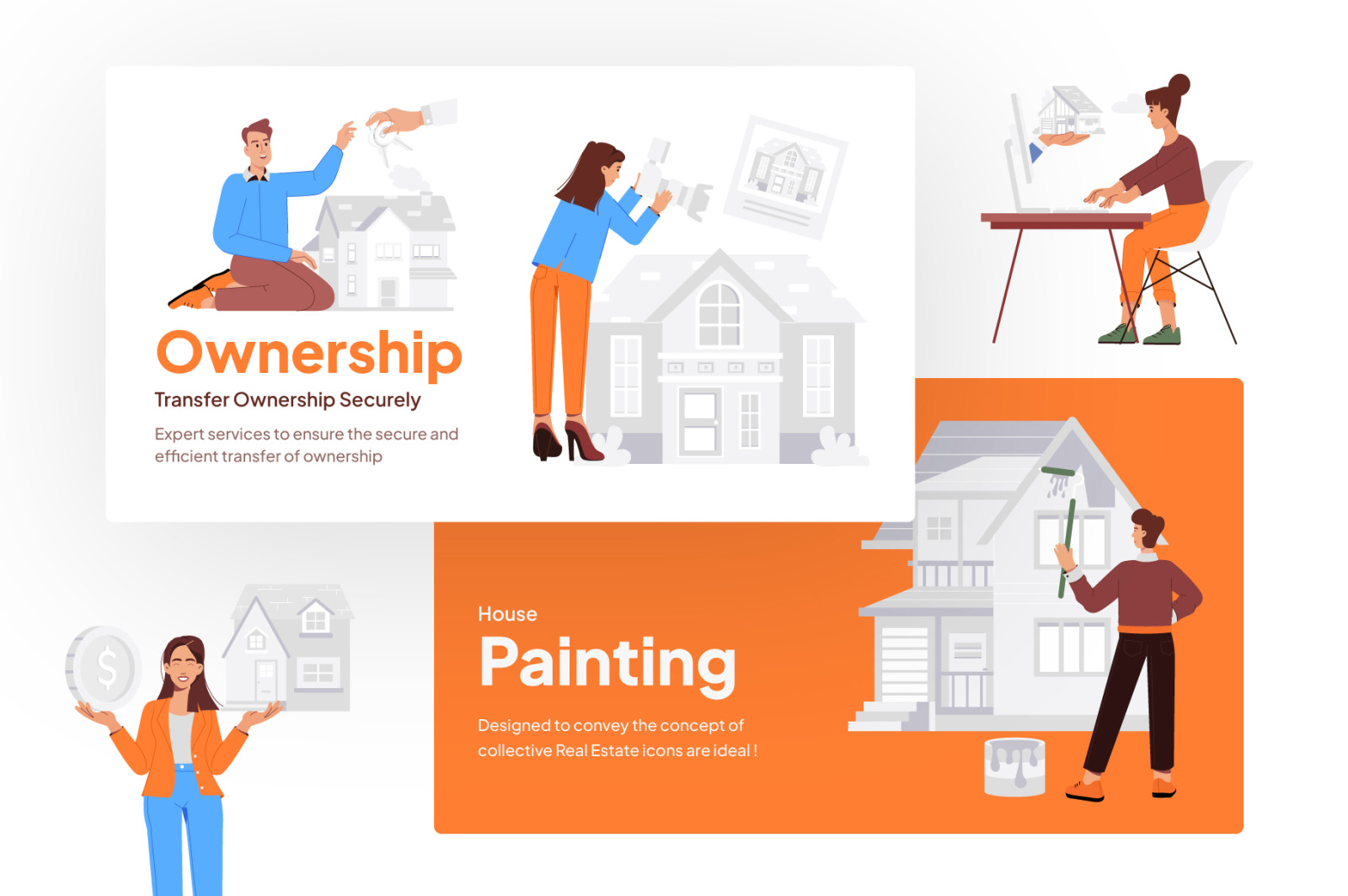 Real Estate and Broker Illustrations Real Estate and Broker Illustrations