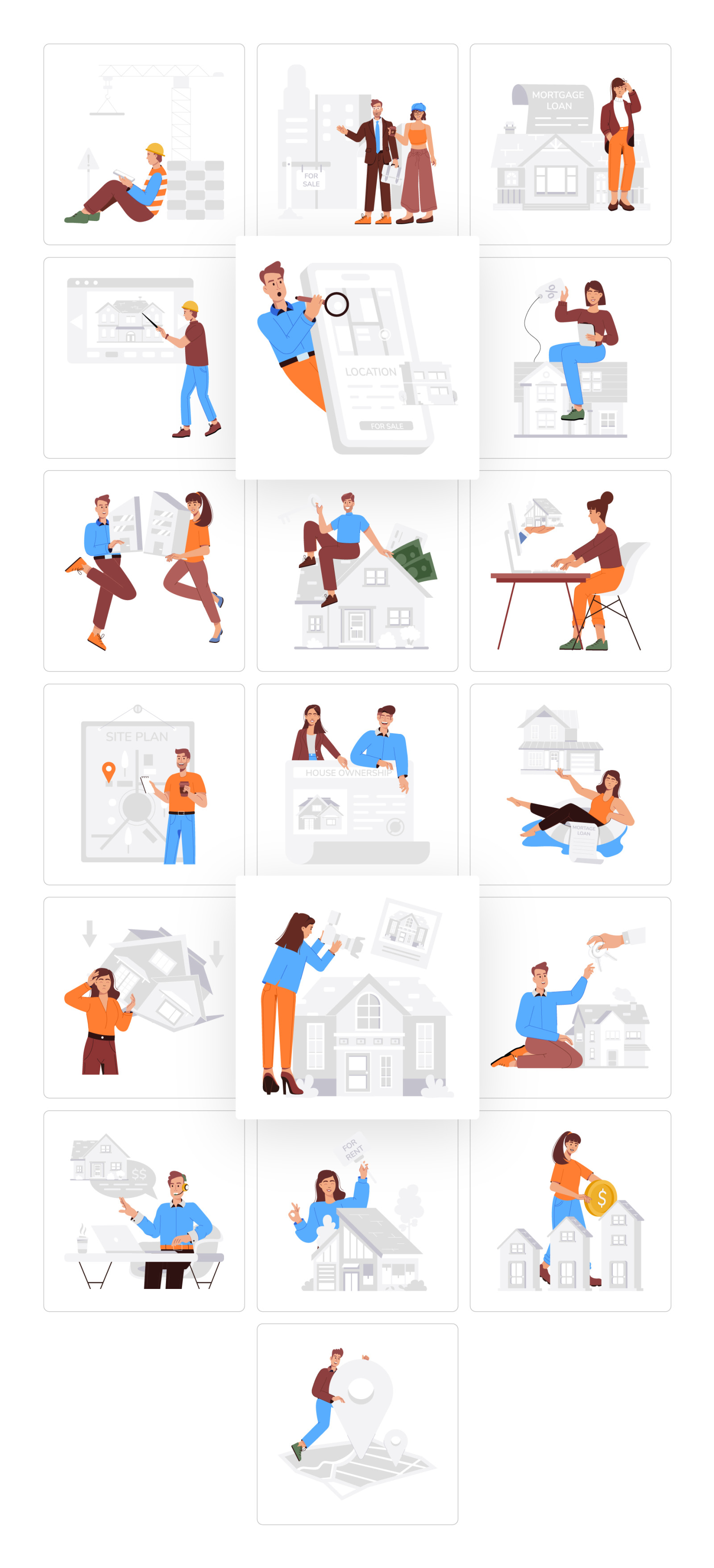 Real Estate and Broker Illustrations Real Estate and Broker Illustrations
