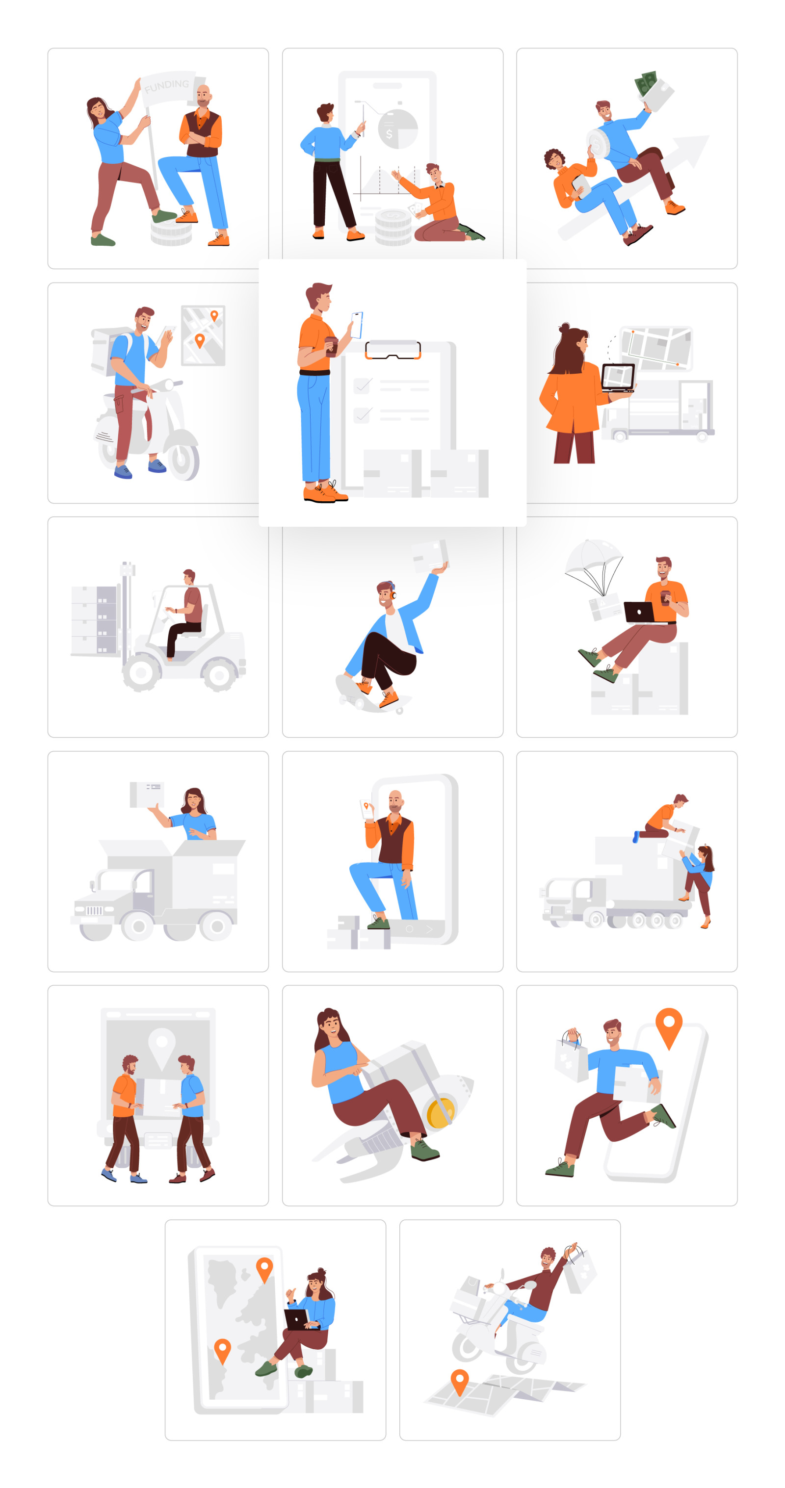 Transportation and Logistics Illustrations