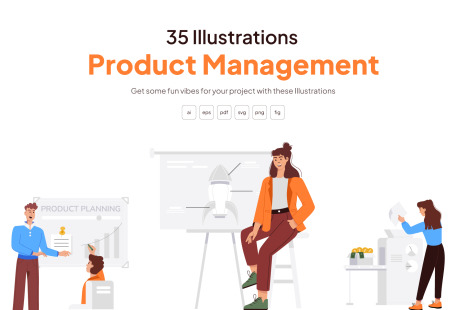 Product Management Illustrations - Productivity