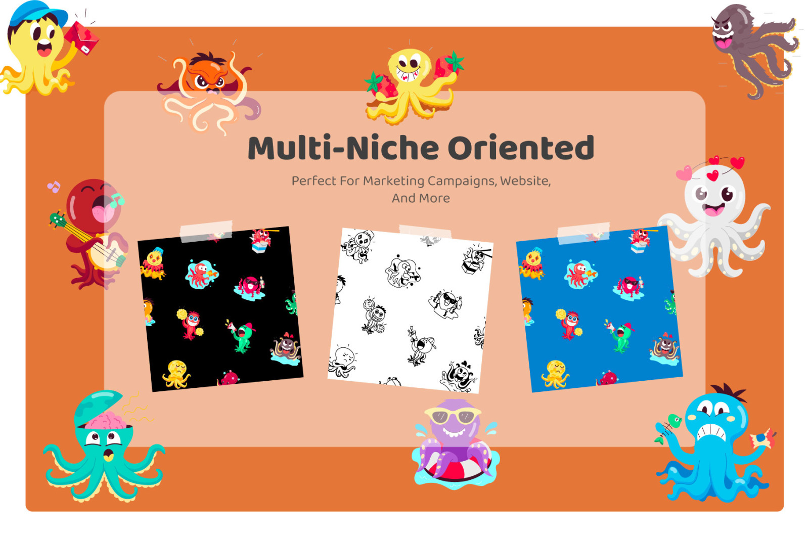 Octopus Cartoon Stickers Octopus Cartoon Stickers