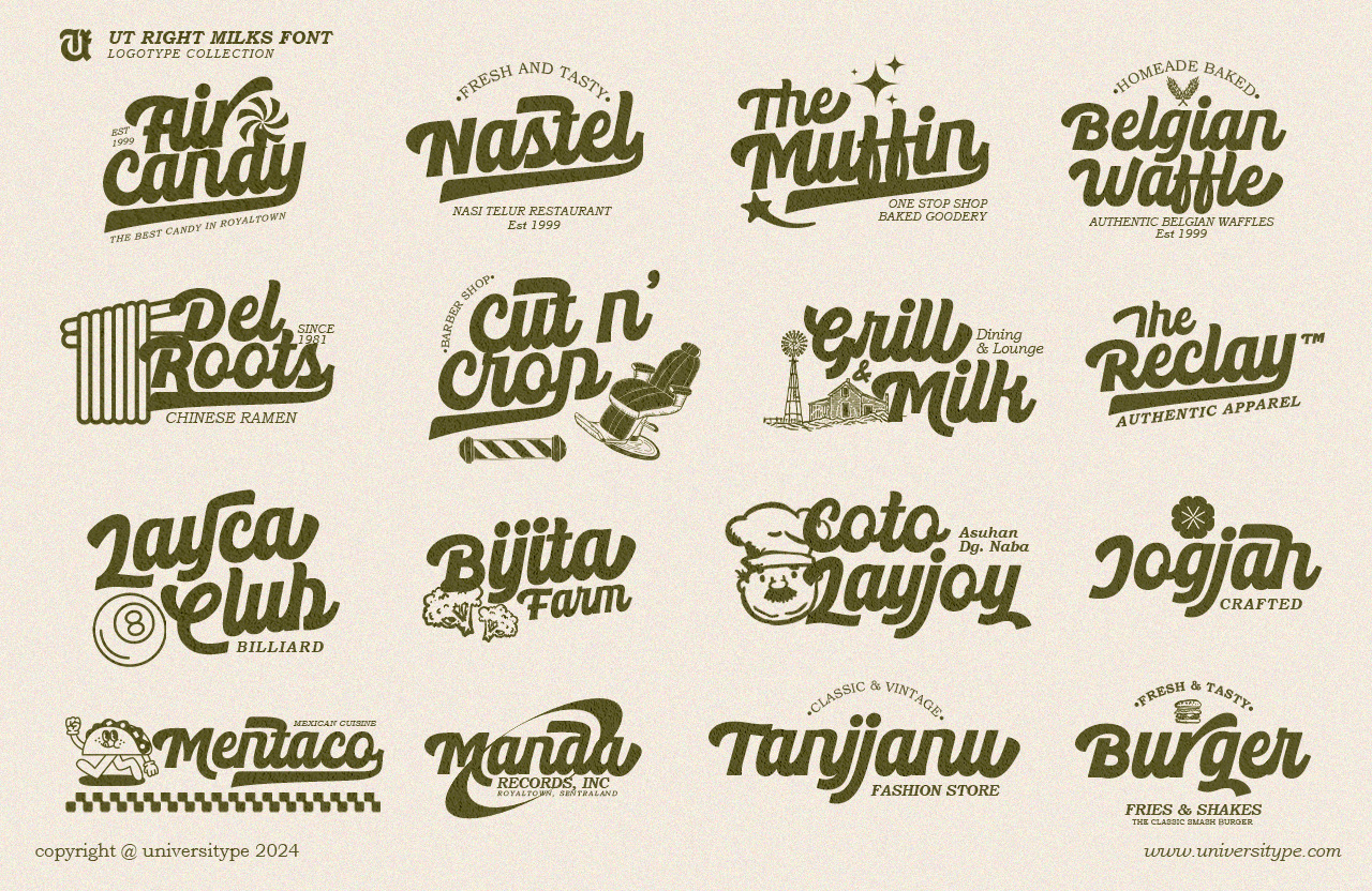 UT Right Milks - A Bold Script Font UT Right Milks - A Bold Script Font