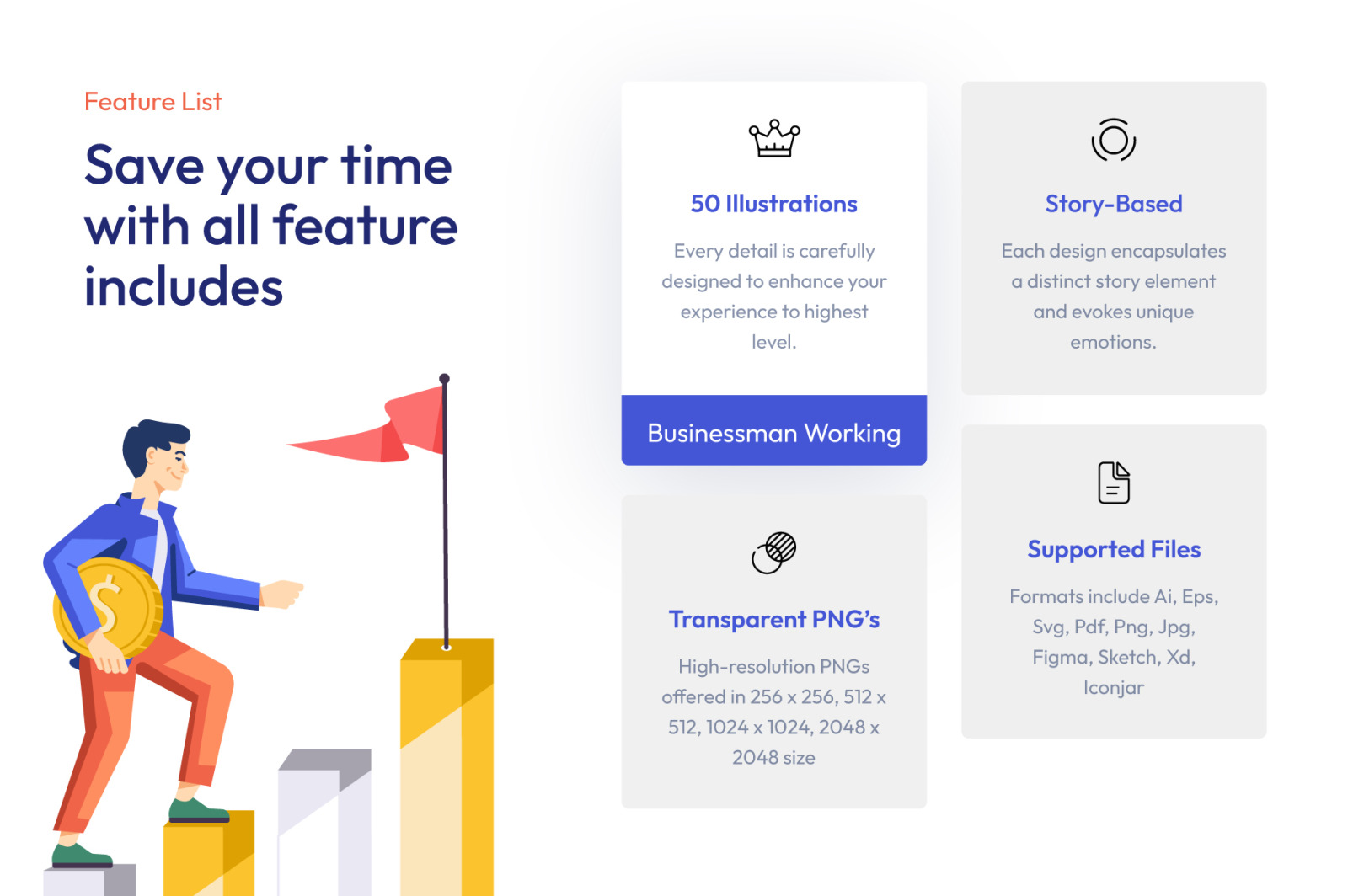 Animated Businessman Working Illustrations