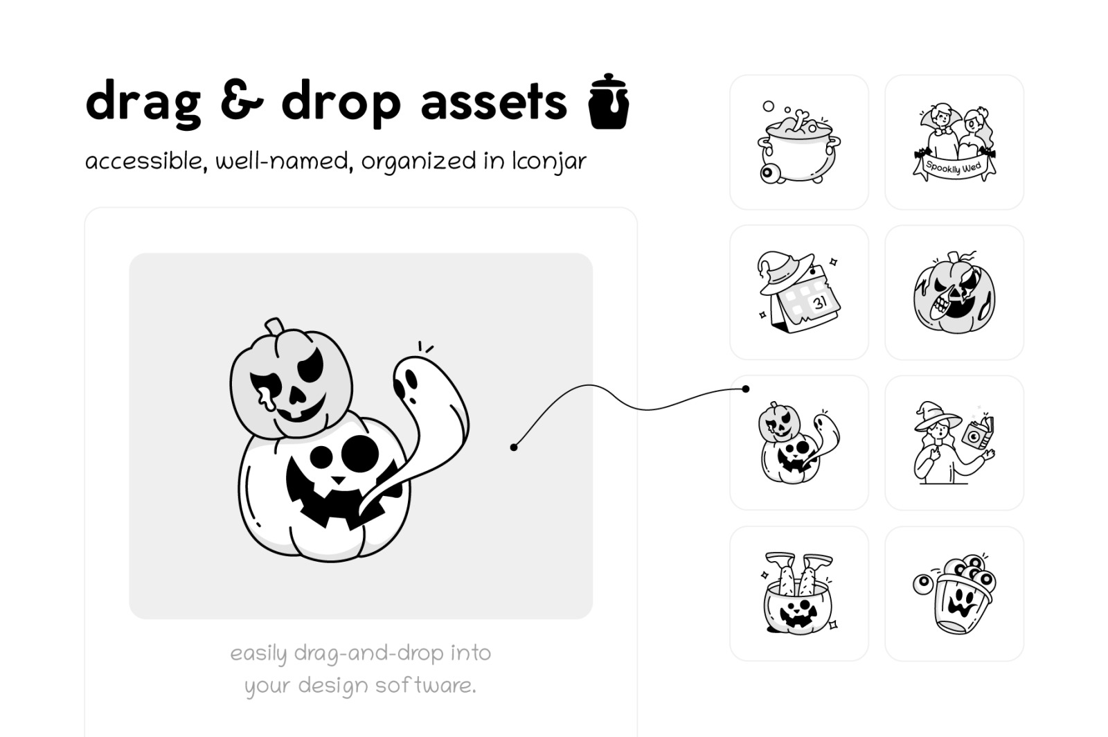 Halloween Doodles Icons Set Halloween Doodles Icons Set