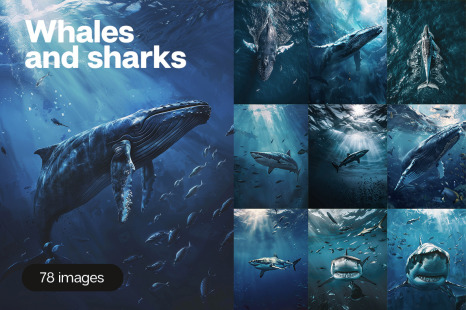 Whales and sharks - Sea animals