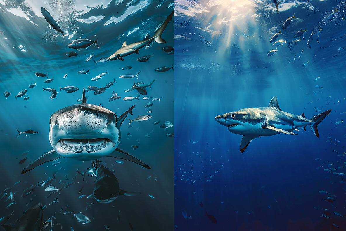 Whales and sharks Whales and sharks