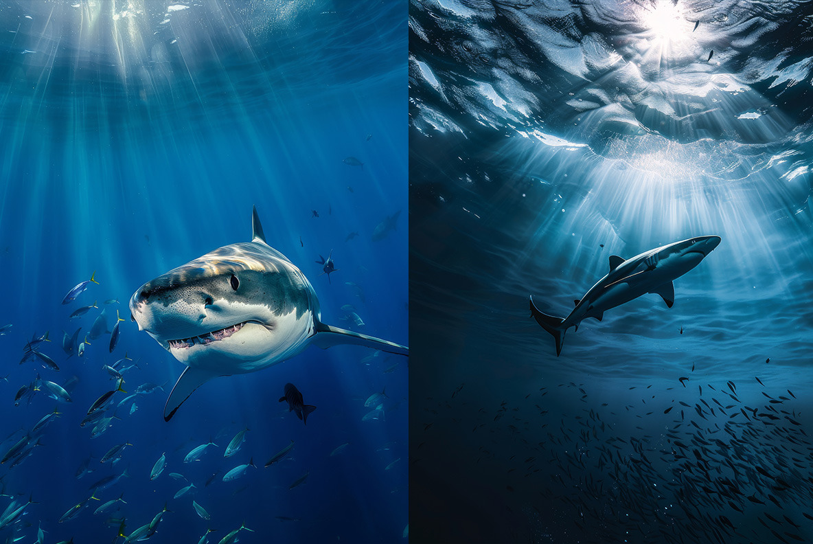 Whales and sharks Whales and sharks